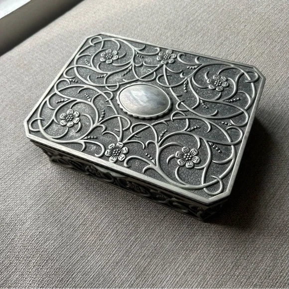Vintage 70's Godinger Silver Jewelry Box